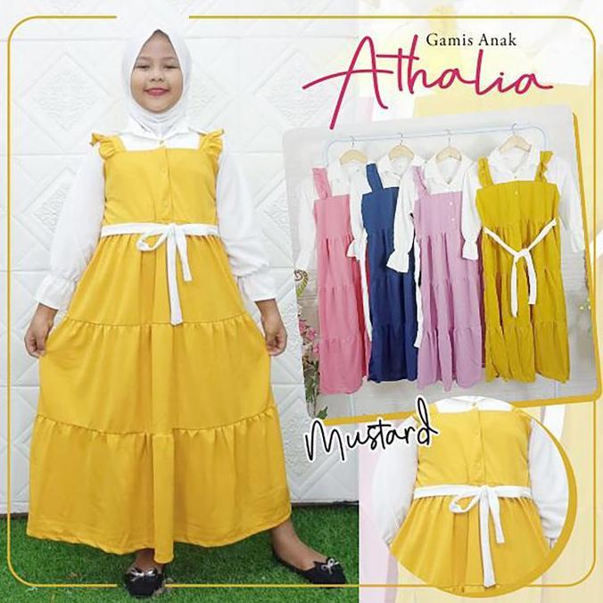 DE135 - Gamis Anak Athalia 661 Baju Muslim Dress