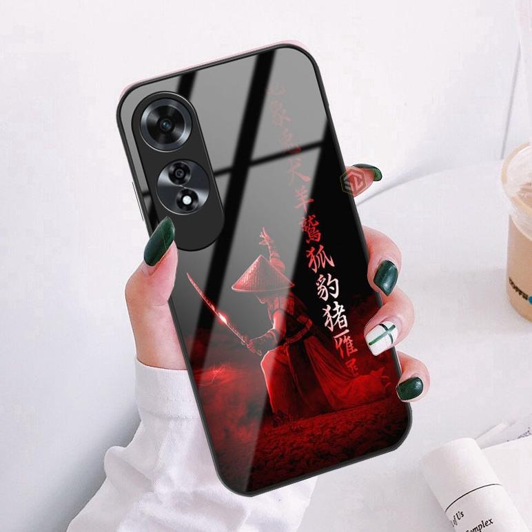 CUCI GUDANG Softcase Kaca Oppo A60 Terbaru motif Karakter Ninja Casing Handphone - Pelindung hp -  k