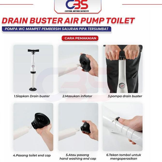 Grosir Pompa Wc Mampet Pembersih Saluran Pipa Tersumbat Drain Buster Air Pump Toilet Plunger Alat Po