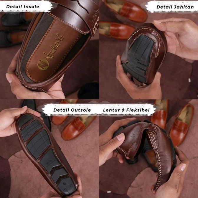 HEMAT LUAR BIASA Sepatu Nawies / Casual kulit asli Flat Shoes HEMAT LUAR BIASA