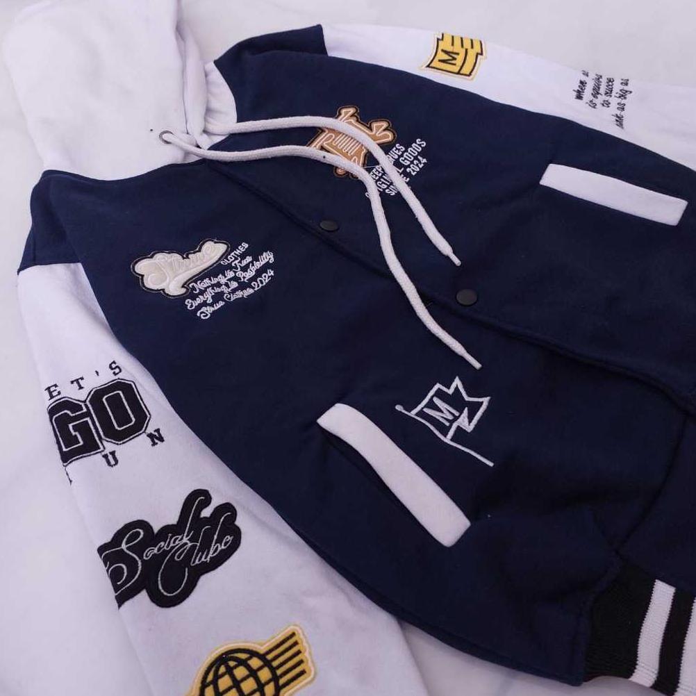TERBARU Jaket Varsity Baseball Full Bordir - Jaket Bomber Varsity Vintage - Jaket Baseball Pria New 