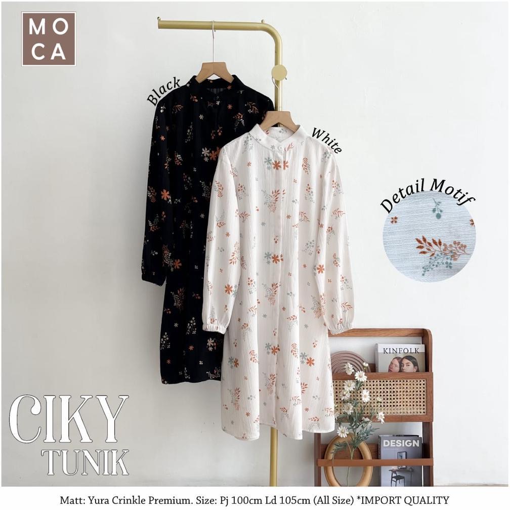 NEW DEALS Ciky Tunik by Moca Ld 105 Pj 100 Tunik Bahan Yura Crincle Premium Import Quality