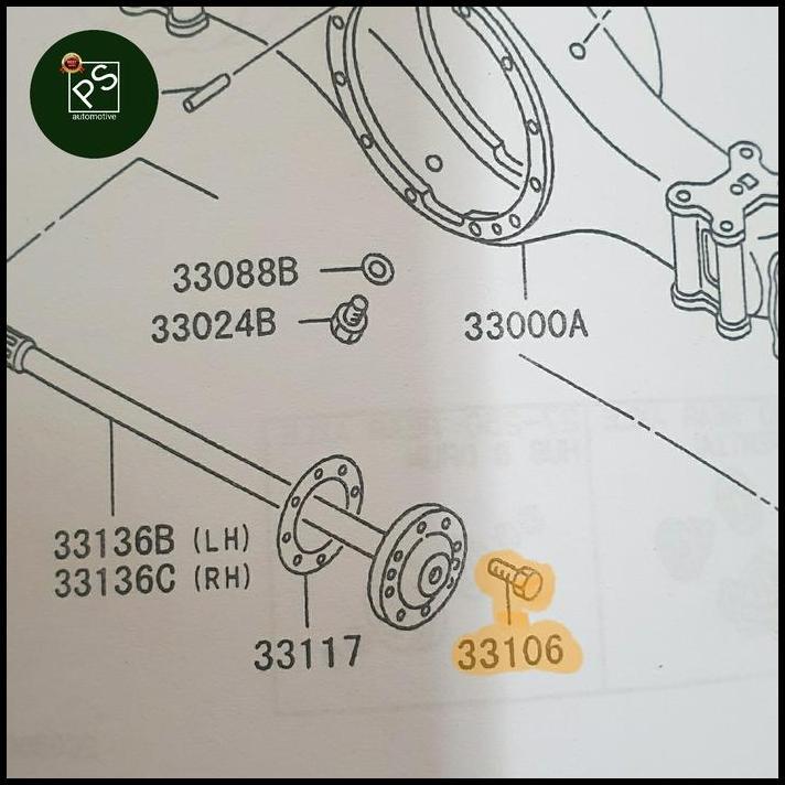 DISKON BAUT NAP RODA AS RODA MITSUBISHI CANTER HDX MH001534 ORIGINAL (1 PCS) 