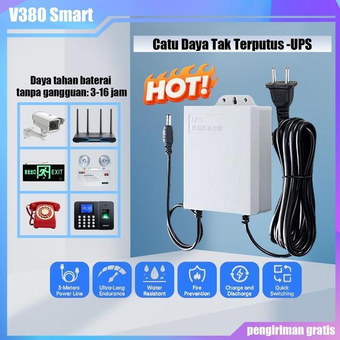 Avila_vela - V38 Smart UPS 12V 1.5A Uninterruptible Power Supply Mini UPS Baterai Cadangan untuk WiF