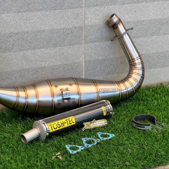 Knalpot Ninja 2 Tak R Rr Ss Tostech Ujung Sandblasting Titanium Foto Motor Motorcycle Racing Origina