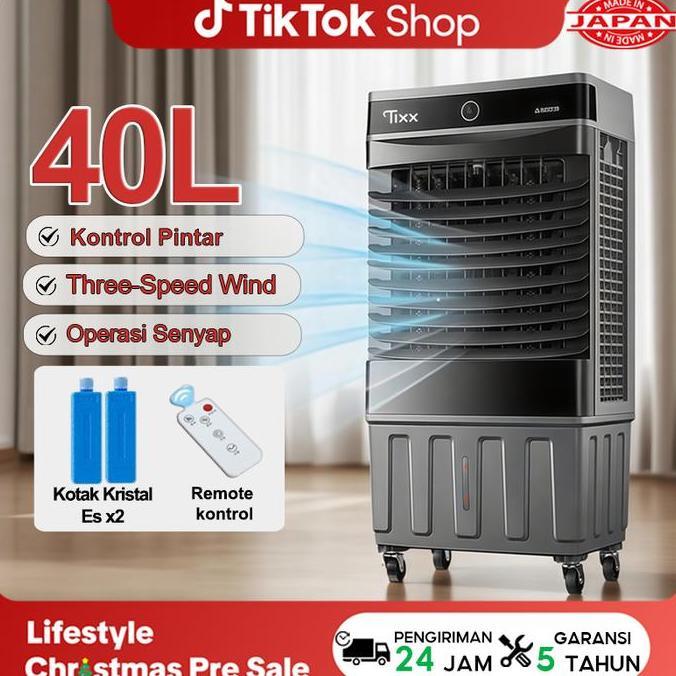 ferlando.olandra - tixx air cooler kipas angin pendingin cold fan tangki besar 40l kipas angin dingi