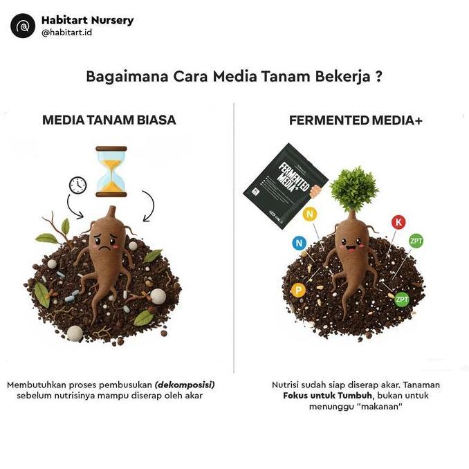 Joee- Habitart Fermented Media Plus 9L - Media Tanam Fermentasi Aroid Siap Pakai | Metan Steril Poro