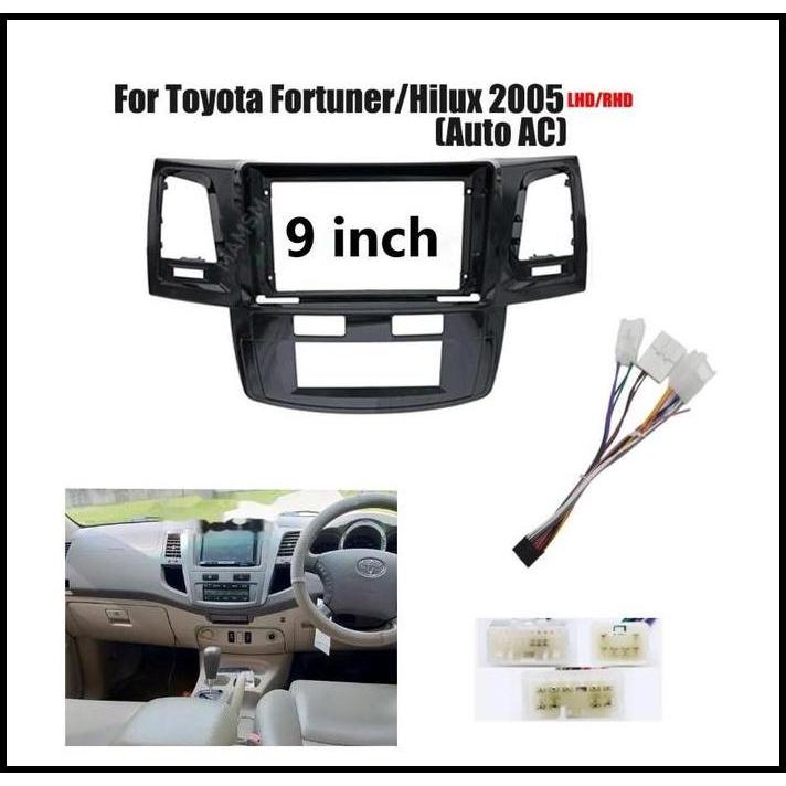 DISKON FRAME HEADUNIT ANDROID 7 INCH / 9 INCH / 10 INCH TOYOTA FORTUNER VIGO HILUX 2005 MANUAL AC / 