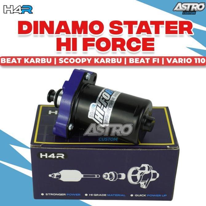 DINAMO STATER H4 BEAT FI SCOOPY FI VARIO CW TECHNO 110 KARBU HI-FORCE STRONGER DYNAMO MOTOR BORE UP 