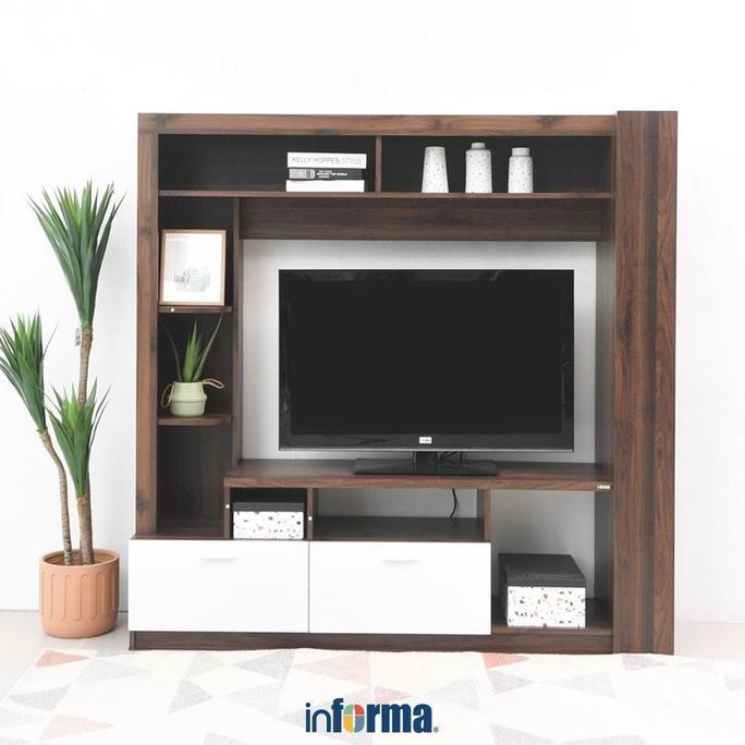 Informa Colmar Lemari Tv Entertainment Centre - Cokelat Tua Rak Televisi Kabinet Meja Tempat Penyimp