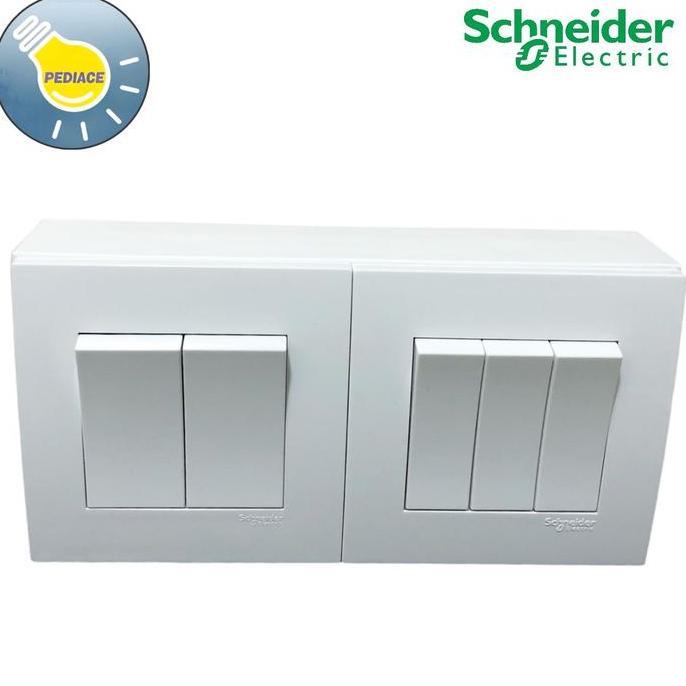 Saklar Hotel 2 Gang + Saklar Triple Outbow Tempel Schneider VIVACE