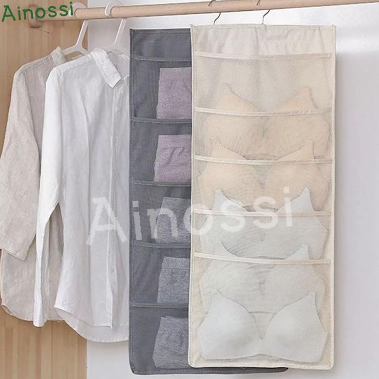 u-45 AINOSSI Tempat Penyimpanan Bra Celana Kaos Kaki 24+12 Kolom Organizer Storage / Storage Box Pak