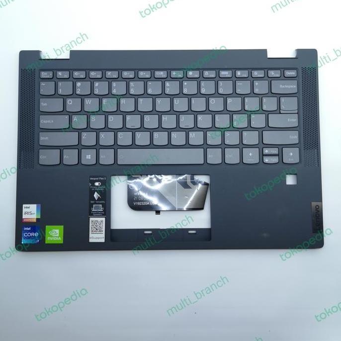 Casing Palmrest Topcase Frame Keyboard Lenovo Ideapad Flex 5 Grey High Quality