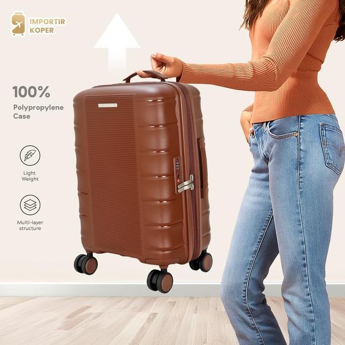 Endtoend- Koper President Original 2325 Series 20 24 28 Inch Tsa Lock Double Zipper Expandable Ringa