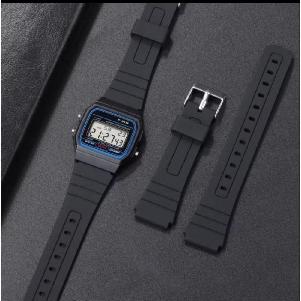 Exclusive Strap Tali Casio F-91W F-94W F-105W Tali Jam Tangan Casio F-91W F-94W F-105W Jam Casio F-9