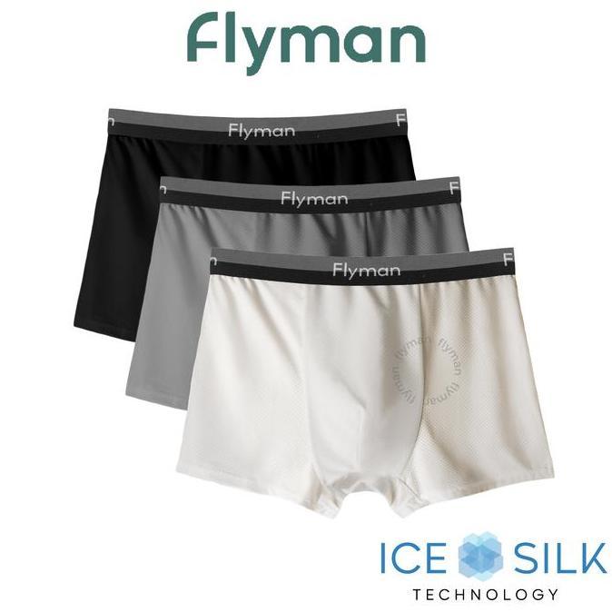 anjasmilaat - flyman celana dalam pria boxer 1 pcs fm 3385