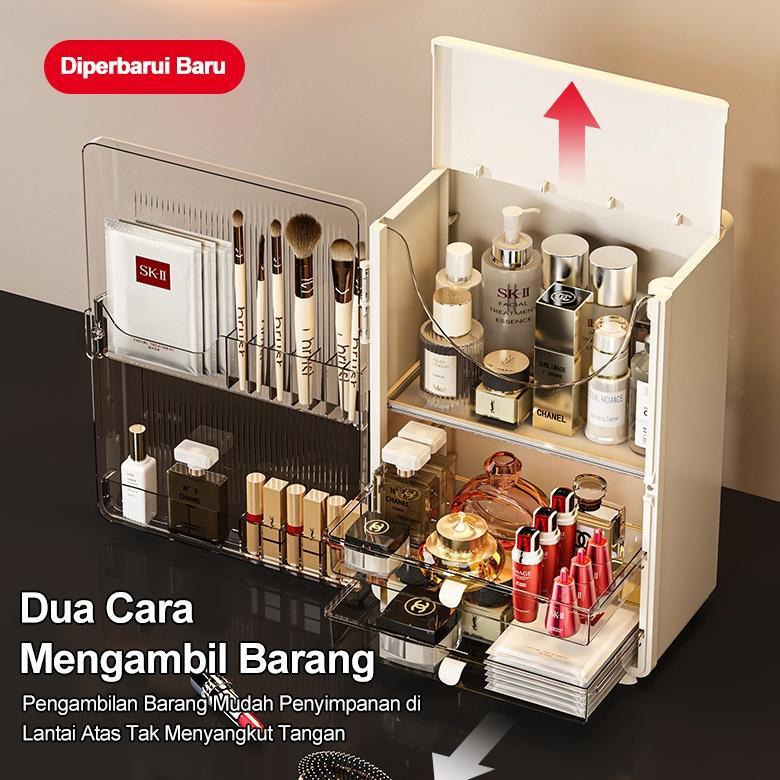 df-8 Easy Choose Rak Makeup Tempat Skincare Kotak Penyimpanan Kosmetik Premium Plastik Semi Transpar