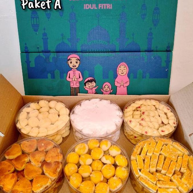 Paket Kue Kering Lebaran 1 Box Isi 6 Toples Promo Lebaran