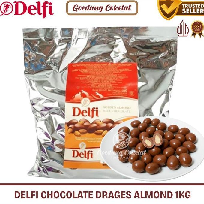 Coklat Delfi Kiloan 1Kg Dragees Almond Cashew Original Halal Snack Lebaran Promo Lebaran