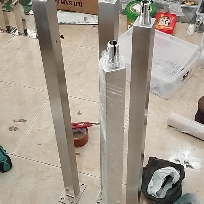 BEBAS ONGKIR - Tiang Hollow stainless 40x40 SS 201 doff