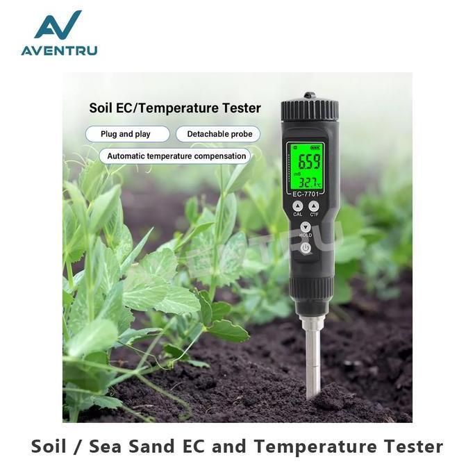 Pengukur EC Temperatur Tanah Pasir Soil Sea Sand EC Temperature Tester Meter