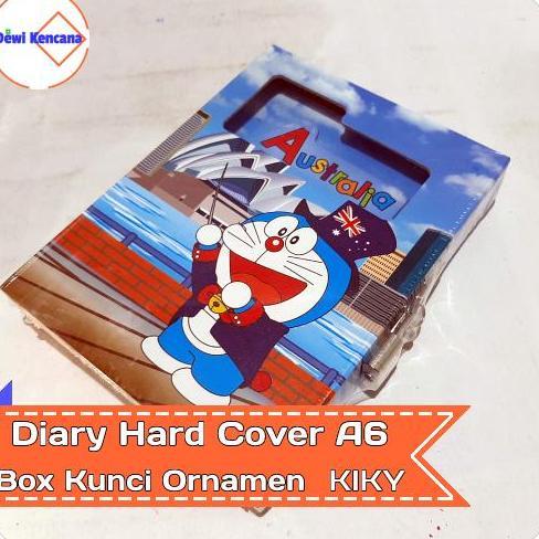 Diary Hard Cover Box Kunci Ornamen A6 KIKY