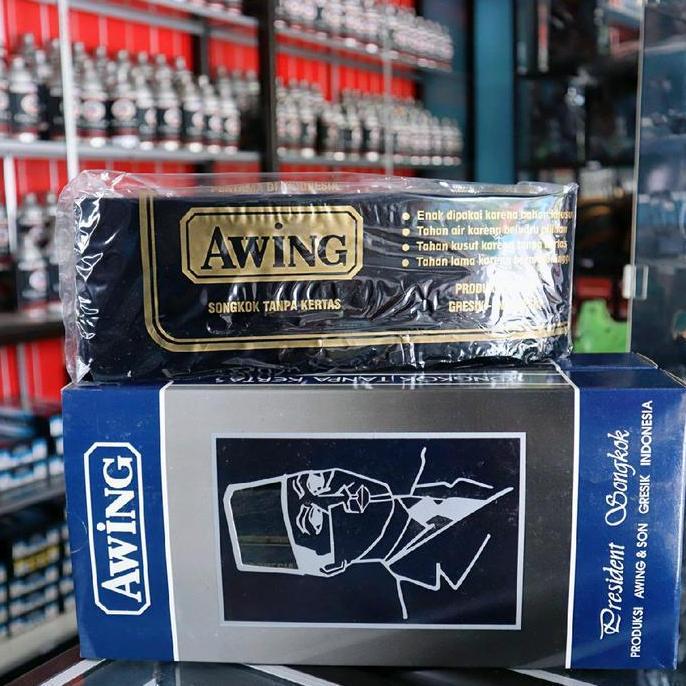 Termurah / Hot Sale 100% Original Awing  Gresik Aa ( Tanpa Lubang ) Tinggi.8,9,10,11,12 Peci Hitam A
