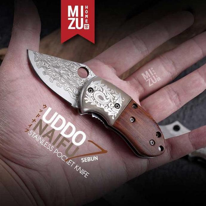 Tothemoon- Mizu Uddonaifu-Sebun Stainless Pocket Knife Pisau Saku Lipat Browning