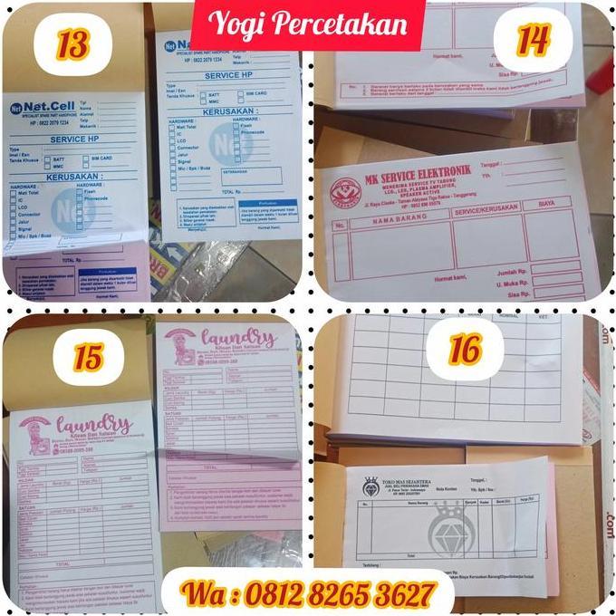 CETAK NOTA BON KWITANSI INVOICE 20 BUKU MURAH MERIAH