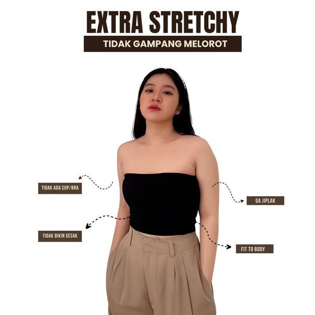 Diskon Bosku Olshop - Tengtop Kemben Crop Tanpa Tali Bahan Spandek Halus Bisa Melar 2026