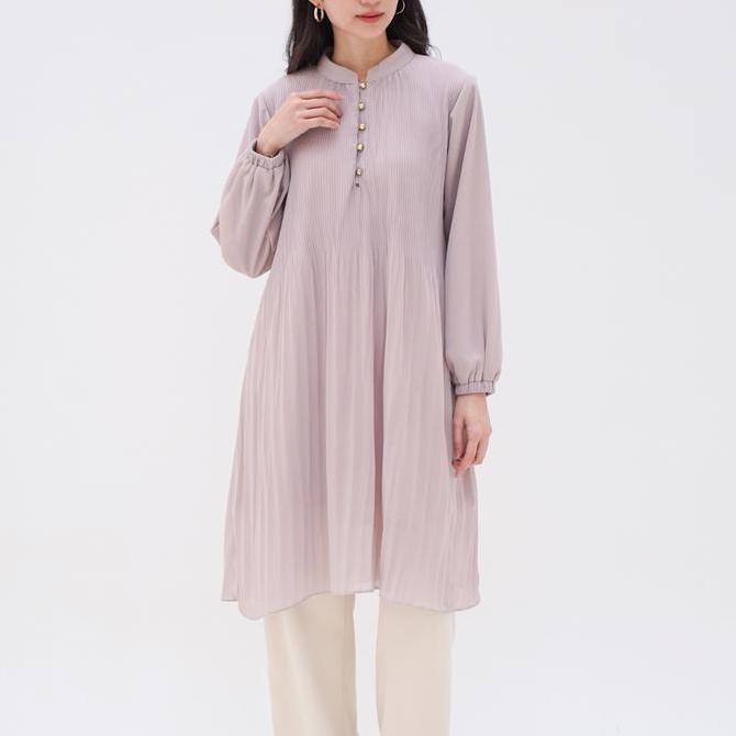 BELLE PLEATED TUNIC | Pleated Long Tunic | Tunic Plisket Wanita Premium | Tunic Korean Look | Tunik 