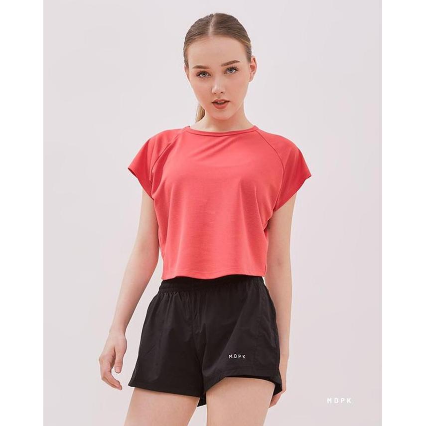 Fitbanget- Mdpk - Halo Back Top Pakaian Olahraga Wanita Outer Olahraga Crop T-Shirt Dryforce Technol