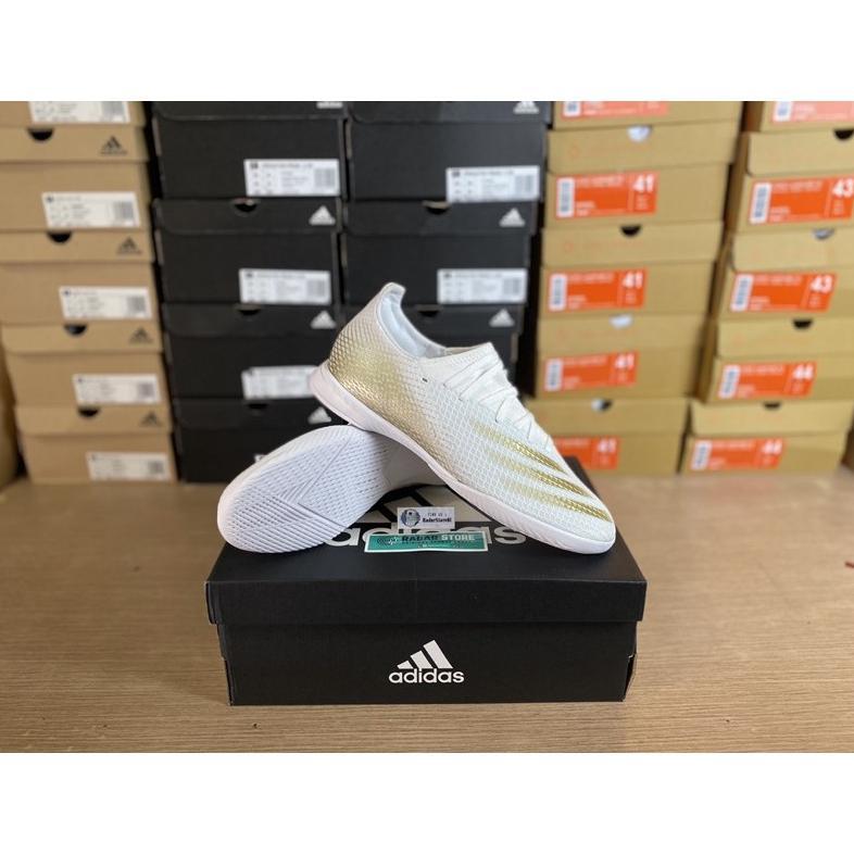 PROMO TERBARU SEPATU FUTSAL ADIDAS X GHOSTED.3 IN WHITE GOLD EG8204 ORIGINAL BNIB