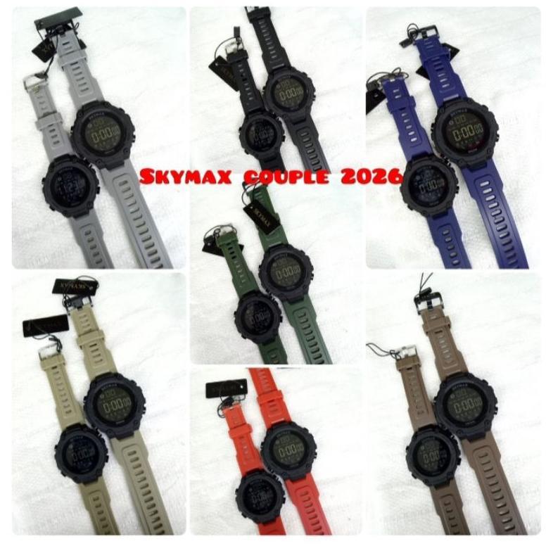 Jam Couple Jam Tangan SkyMax 2026 Original water Resist Anti Air