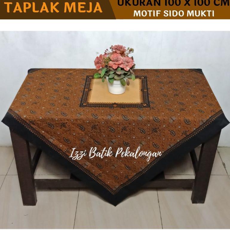 FREE ONGKIR TAPLAK MEJA TAMU GURU SEKOLAH AESTHETIC MOTIF BATIK GENESAN TERBARU IZZI BATIK PEKALONGA