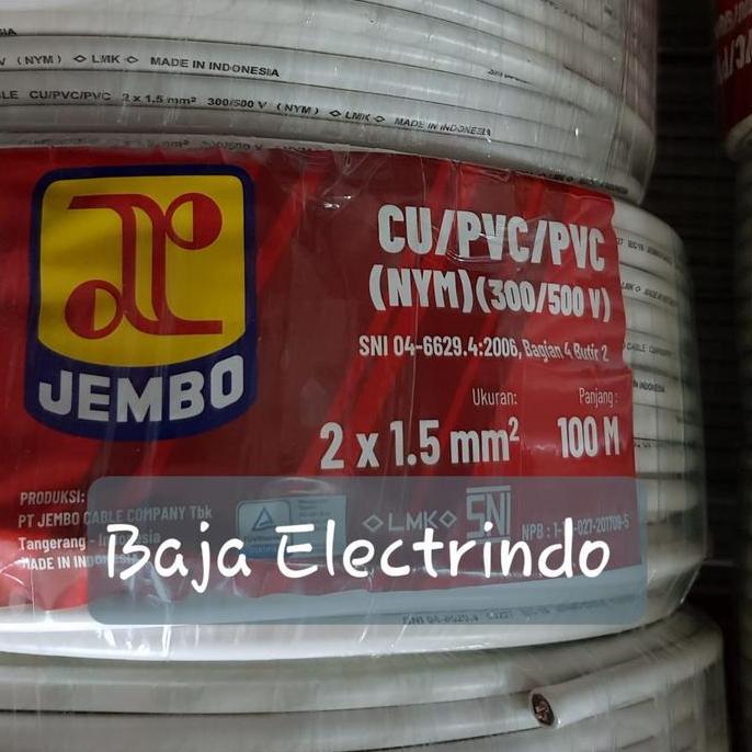 Grosir Kabel Tunggal Isi 2 Nym 2X1,5Mm Jembo @100M Nym 2X1,5 2X1.5Mm 2X1.5 Mm Jembo
