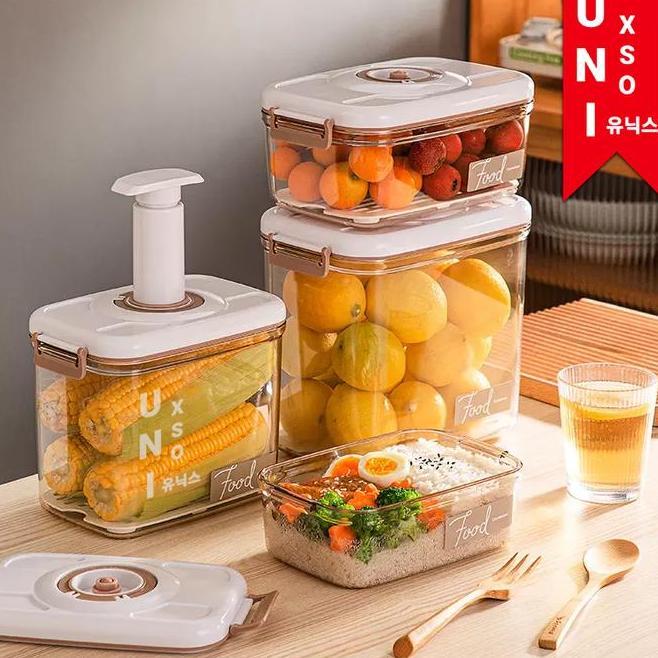 Unixso Kotak Penyimpanan Makanan Kedap Udara Vakum Bukan Tupperware Kotak Makan Tempat Makan Lunch B