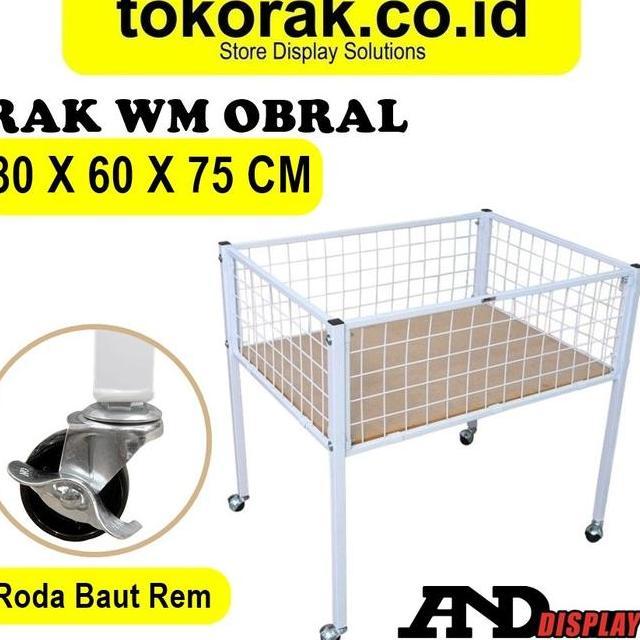 Rak Obral Wiremesh 6080 Cm Box Wagon Keranjang Serbaguna Anddisplay