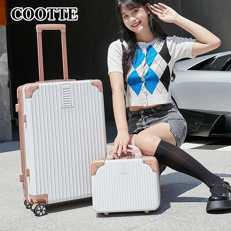 koper Modis Besar ABS+PC Kabin Bagasi 24inch 22" tas koper besar Roda 4 koper Mini Case14 Inch