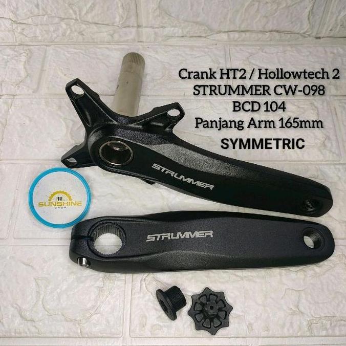 Crank HT2 Hollowtech 2 STRUMMER CW098 BCD 104 Symmetric Arm 170mm 165mm Alloy Sepeda MTB Roadbike