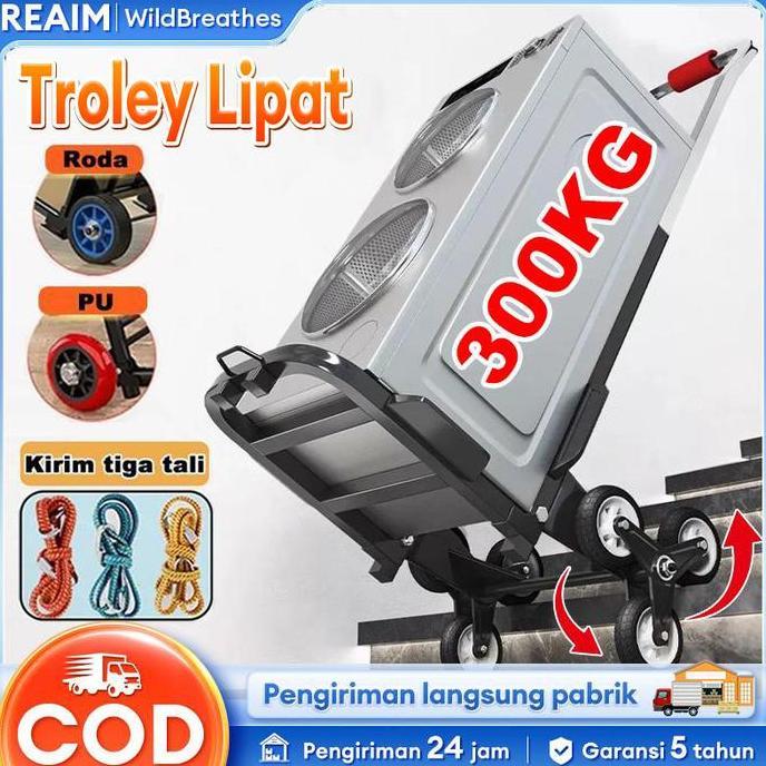 ceceteteh12 - pengiriman hari initroley lipat bahan besi trolley troli troly lipat besi galon tabung