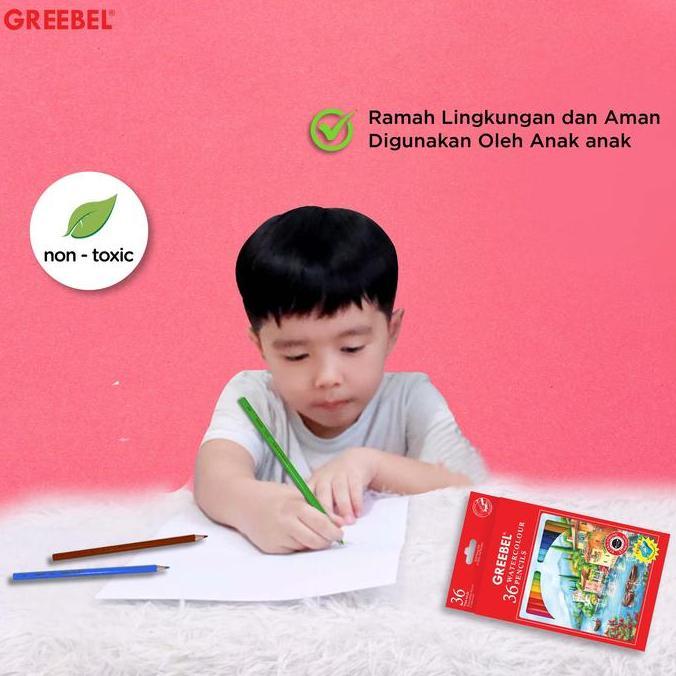 Shashin- Greebel Pensil Warna (6736) Watercolor 36 Warna / Coloring / Pensil Warna Greebel / Pensil 