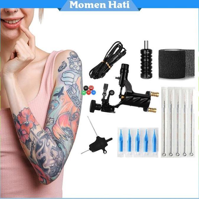 GRANTZY Alat Tattoo Rotary Full Set / Tatto Kit / Mesin Tato Full Set