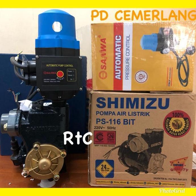 Pompa Booster Shimizu Otomatis Pendorong Shimizu 125 Watt Booster Pump Restock