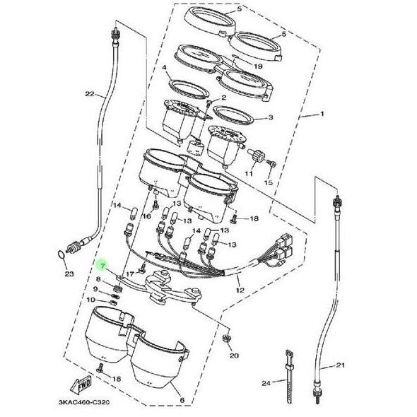 BRAKET BREKET SPEEDOMETER KM RX KING NEW 2002-2008 SCORPIO ORI YGP GARANSI
