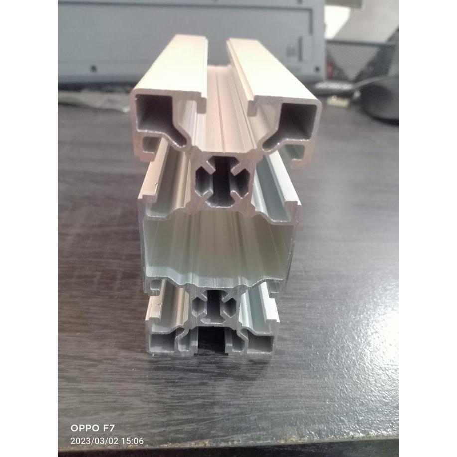 Aluminium Profile 4080 Light T-Slot Silver Per 6000mm