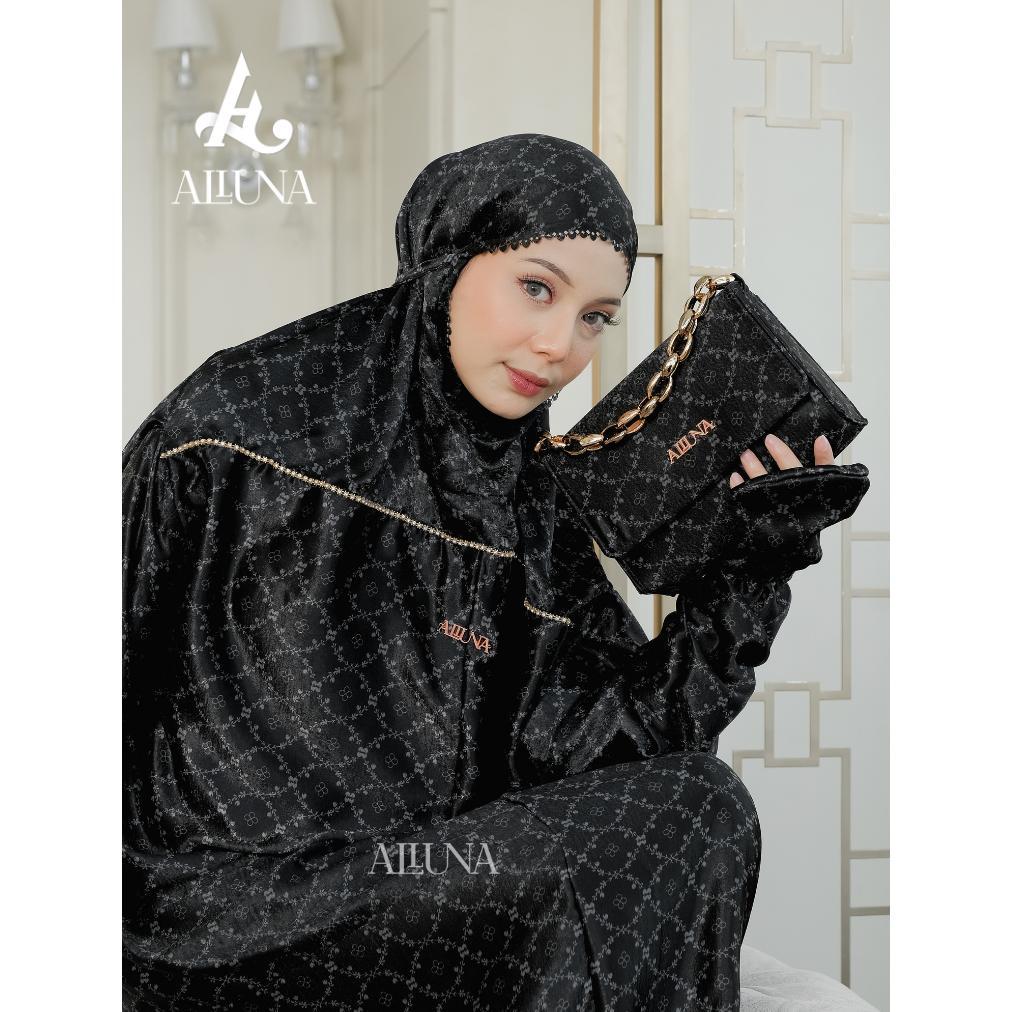 KHONJIELABS ALLUNA - MUKENA DEWASA TERUSAN SANTORINI SILK KAYZA SERIES TRAVELING ORIGINAL