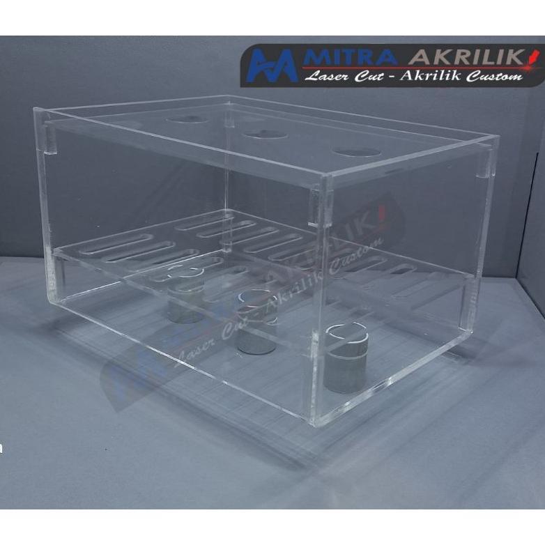 Readyy Stok Filter Akuarium Busa Akrilik Bongkar Pasang