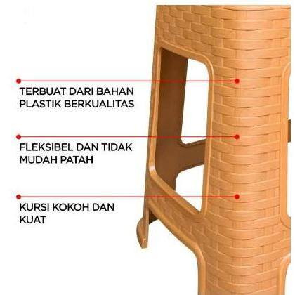 Bangku Kursi Baso Mini Kecil Anyaman Rotan / Bangku Kursi Plastik Kecil