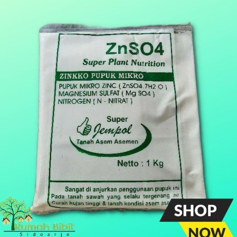 Bisa Cod Pupuk Znso4 Zink Sulfat Untuk Padi 1Kg Original ><